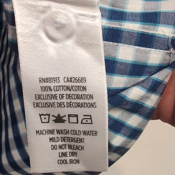 Robert Graham Plaid Button Up Short Sleeve Shirt Sz 4XL - Picture 8 of 10